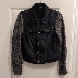 Free People Charcoal Denim Jacket